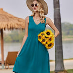 Zeagoo Women's Summer Dress Sleeveless Beach Dress (DE Only)