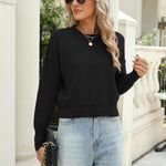Zeagoo Womens 2024 Fall Crewneck Cropped Sweater