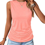 Nadorine Ruched Tank Tops Dressy Casual Shirts