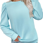 Nadorine Tunic Tops for Women Casual Crew Neck Pullover