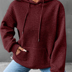 Nadorine Hoodie Oversize Hoodie Casual Waffle Pullover (DE Only)