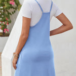 Nadorine Casual Beach Dress Adjustable Strap Floral Boho Sundress