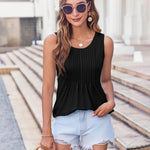 Zeagoo Women's Tank Tops Pleated Floral Flowy Boho Tunic Shirts