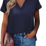 Nadorine Women's Blouses Elegant Chiffon T-Shirt (DE Only)