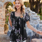 Nadorine Blouse Women's Elegant Ruffle Sleeve Tops (DE Only)