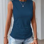 Nadorine Ruched Tank Tops Dressy Casual Shirts