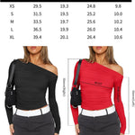 Zeagoo Womens Long Sleeve Off The Shoulder Casual Crop Tops