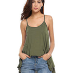 Women Tank Tops Summer Spaghetti Strap Cami Top Shirt Loose Flowy Cotton Racerback Blouses - Nadorine (Us Only)
