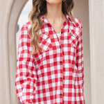 Nadorine Checked Shirt Women's Long Sleeve Costume Blouse (DE Only)