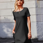 Nadorine T-Shirt Dress Women's Summer Light Airy Beach Dress (DE Only)