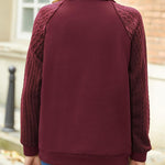 Zeagoo Women's Sweatshrits Quarter Zip Pullover Casual Cable Outfits