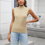 Nadorine Women's 2024 Mock Turtle Neck Sweater Vest