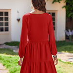 Nadorine Women's Long Sleeve Elegant Ruffle Dresses