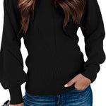 Nadorine Women's Pullover Knitted Pullover Crew Neck Tops