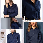 Nadorine Blouse Women's Slim Fit Shirt Cotton Shirt Blouse (DE Only)