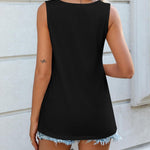 Nadorine Women V Neck Lace Tank Tops