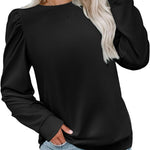 Nadorine Tunic Tops for Women Casual Crew Neck Pullover