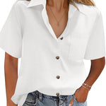 Nadorine Blouse Women's Casual Short Sleeve Shirt (DE Only)