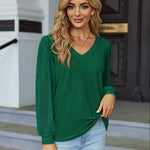 Nadorine Women's Blouses Elegant Long Sleeve Tunic Tops (DE Only)
