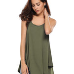 Women Tank Tops Summer Spaghetti Strap Cami Top Shirt Loose Flowy Cotton Racerback Blouses - Nadorine (Us Only)