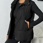 Nadorine Women Puffer Vest Winter Warm Zip Up Padded Outerwear