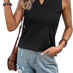 Nadorine Sleeveless Summer Casual Basic Shirts