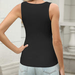 Zeagoo Womens Ribbed Tank Tops V Neck Slim Fit Knit Basic Tee