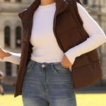 Stylish Warm Zip Up Puffer Vest (US Only)