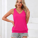 Zeagoo Womens Summer Tank Tops V Neck Sleeveless Tops
