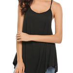Women Tank Tops Summer Spaghetti Strap Cami Top Shirt Loose Flowy Cotton Racerback Blouses - Nadorine (Us Only)