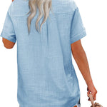 Nadorine Blouse Shirt Blouse Short Sleeve 100% Cotton Shirts (DE Only)