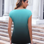 Zeagoo Womens Cap Sleeve V Neck T Shirts with Pocket