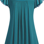 Nadorine Blouse Women's Elegant Ruffle Sleeve Tops (DE Only)