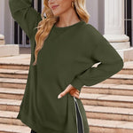 Nadorine Women's Oversized Sweatshirts Hoodies Side Zipper Pullover