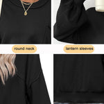 Zeagoo Womens Oversized Sweaters Lantern Sleeve Knit Tops