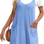 Nadorine Spaghetti Strap Dress Casual V Neck Beach Dress (DE Only)