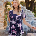 Nadorine Blouse Women's Elegant Ruffle Sleeve Tops (DE Only)