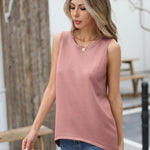 Nadorine Sweater Vest Women Crew Neck Sleeveless Tank Tops