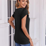 Nadorine Shirts Casual Short Sleeve Tees Dressy Casual Patel Blouses