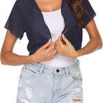 Nadorine Bolero Chiffon Festive Short Sleeve Bolero Jacket (DE Only)