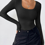 Nadorine Women's Long Sleeve Scoop Neck Shirts