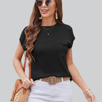 Nadorine Sleeveless Cape Sleeve Knit Ribbed Tank Tops