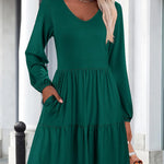 Nadorine Women's Long Sleeve Elegant Ruffle Dresses