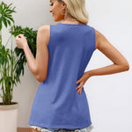 Zeagoo Women's Tank Tops Pleated Floral Flowy Boho Tunic Shirts
