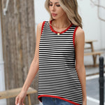Nadorine Sweater Vest Women Crew Neck Sleeveless Tank Tops