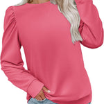 Nadorine Tunic Tops for Women Casual Crew Neck Pullover