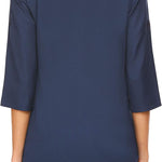Women's Business Casual V Neck Cuffed Sleeves Work Blouse Top - Nadorine (Us Only)