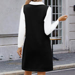 Trendy V-neck Sweater Knit Vest Dress (US Only)