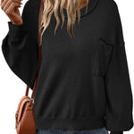 Zeagoo Womens Oversized Sweaters Lantern Sleeve Knit Tops