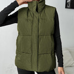 Nadorine Women Puffer Vest Winter Warm Zip Up Padded Outerwear